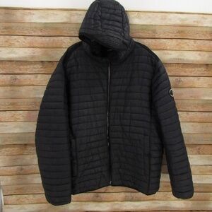 Karl Lagerfeld Black Hooded Puffer Jacket Men's XXL